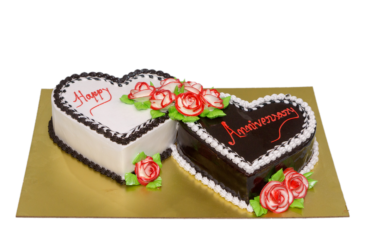 yummy and Delicious Anniversary cake two heart shape Cake Decorating -  YouTube