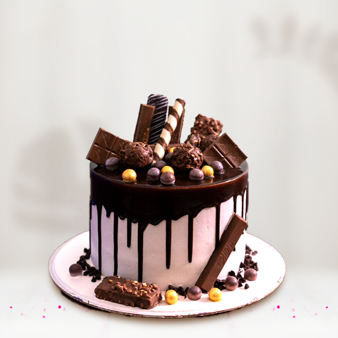 Tall Drip Cake | Chocolate Drip Birthday Cake | Bakehoney